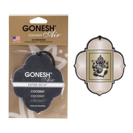 GONESH Hanging Air Freshener, Paper Air Freshener, Coconut, 3.8 x 0.1 x 6.7 inches (9.6 x 0.3 x 17 cm), 1