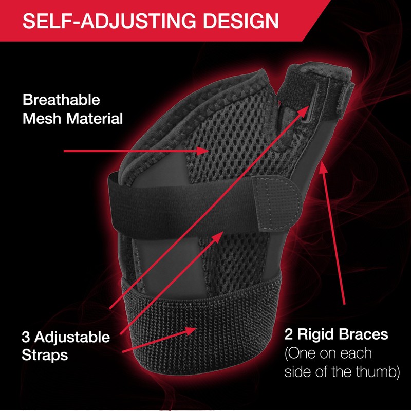 MUELLER Sports Medicine Adjust-to-Fit Thumb Brace, Spica Splint, Thumb Pain