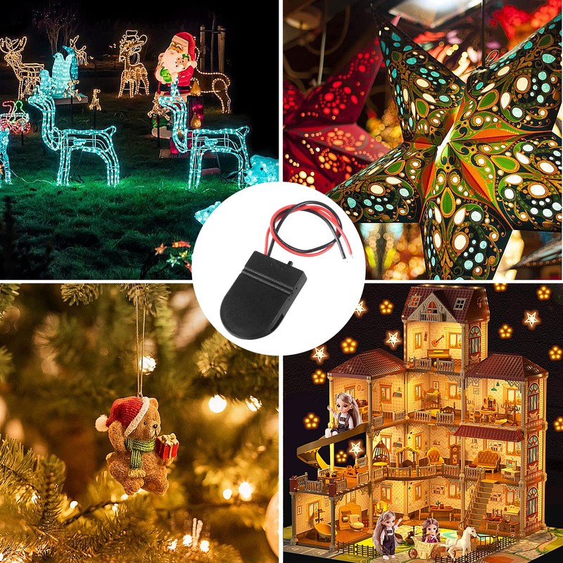 AOICRIE 12PCS 1X 3V CR2032 Battery Holder Coin Button Cell