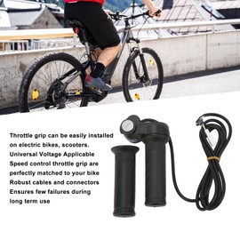 Electric Bike Scooters Twist Throttle Grip, Electric Bike Grip, 5 Wires Bike Modified Speed Control Handle Grips with Keys for 22.5mm Handlebar