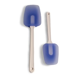 Silicone Scrapers Spatulas Set of 2 Blue