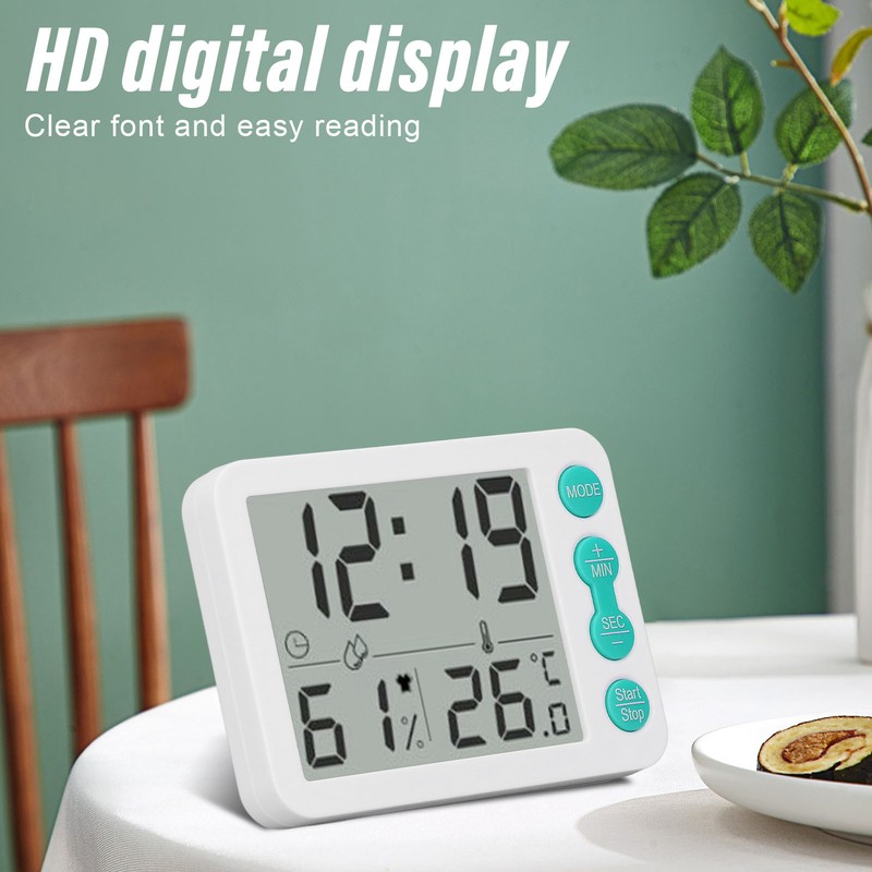 Indoor Digital Temperature Humidity Meter Multifunctional Electronic Thermometer Hygrometer with