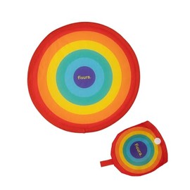 FISURA Round Folding Fan Original Folding Handheld Fan Foldable Frisbee Portable Fan Party Fan 20cm, rainbow