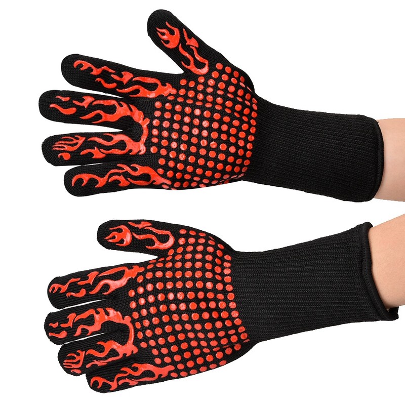 1472℉/800℃ Extreme Heat Resistant BBQ Gloves Anti slip Kitchen Oven