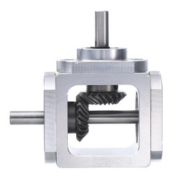 uxcell Gear Box 90 Degree Right Angle Bevel Gearbox 1:1 Single Output Shaft 1 Module 20 Teeth Bevel Gear Aluminum Frame Simple Mechanical DIY Module with 6mm Shaft