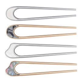 Healeved 4Pcs Retro U Shaped Hairpins Hair Stick Fork Clips for Women Vintage Style Hair Accessories for Updo Bun Chignon Styling