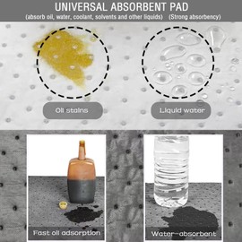 Yixinly Oil Suction Cloths, Pack of 30 Oil Catcher Mat, Workshop Mat, 25 x 33 cm, Oil Absorbing Pads, Oil Collection Mat, Oil Suction Wipes for Home, Garage, Basement, Restaurant, Kitchen (White)