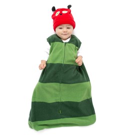 Baby Fleece Sleep Sack - Infant Wearable Blanket Newborn Swaddle Sleepbag & Hat