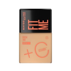 Maybelline Base de maquillaje Fit Me Fresh Tint 05, 30 ml, larga duracin, alta cobertura, para todo tipo de piel, frmula con Vitamina C y protector...