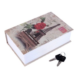 Book Safe Box, Portable Hidden Security Book Storage Case with Key Lock Travel Home Jewelry Passport Money Cash Secret Security Lock Box 18 x 11.5 x 5.5cm / 7.09 x 4.53 x 2.17inch