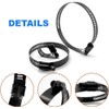 60Pcs Hose clamp stainless steel Adjustable 6-38mm range worm gear