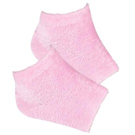 Digital Land Heel Care Socks with Moisturizing Gel, One Size Fits Most, Pink