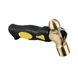 TEHAUX Brass Stamping Hammer Round Head Mallet for DIY Projects Ergonomic Grip Durable Design for Jewelry Making and Metalwork