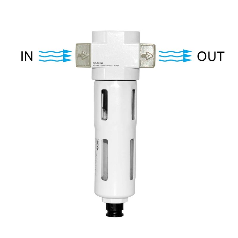 Beduan 3/8" Air in-line Compressed Particulate Filter,Moisture Water Trap Filter