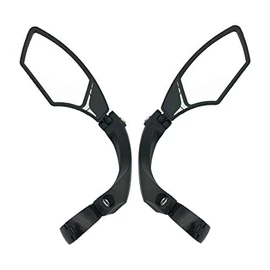 Hafny New Handlebar Bike Mirror, HD Blast-Resistant, Safe Crystal Clear Glass, Adjustable Rotatable Bicycle Rearview Mirror, HF-MR095