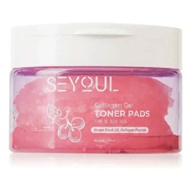 Pads Faciales Tónico Seyoul Colágeno Semilla De Uva 80 Pz Todo Tipo De Piel Día/noche