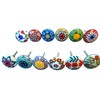Mix of Vintage Ceramic Knobs 12 Pcs Flower Design Door