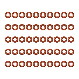 FOCMKEAS 50 PCS Silicone O-Rings, 6mm OD 3mm ID 1.5mm Width VMQ Seal Gasket for Wide Variety of Sealing Applications, Red