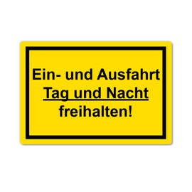 Strobo Einfahrt und Ausfahrt freihalten Sign, 20 x 30 cm, Made From Sturdy PVC Hard Foam Board, 3 Mm, With UV Protection