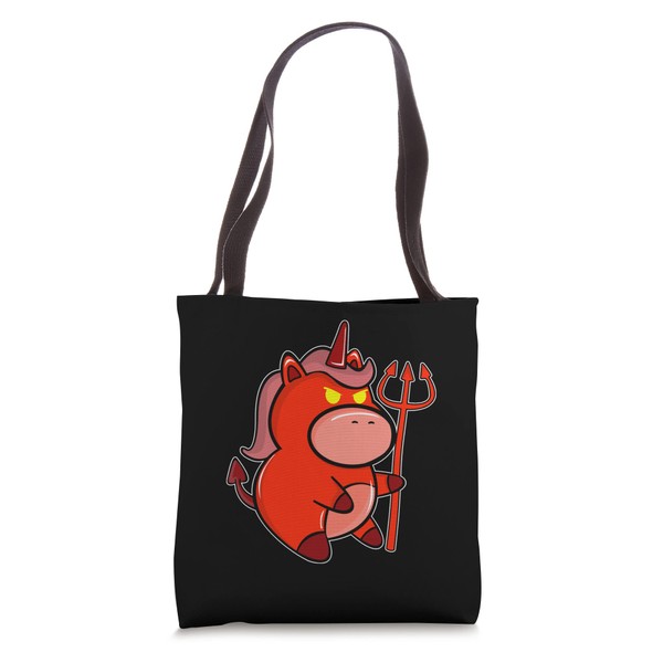 Cute Unicorn Halloween Party Devil Trick R Treat Tote Bag