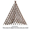 MELCHEF Expandable Teepee Willow Fence,Teepee Trellis Pyramid Plant Climbing,Self Standing