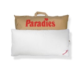 PARADIES Softy Top Organic Firm Pillow 40 x 80 cm, Vegan Pillow Set 40 x 80 cm with Outer Baffle and Zip, Oeko-Tex 100 Class 1