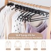 Plastic Hangers - Black Clothes Hanger No Shoulder Bumps &