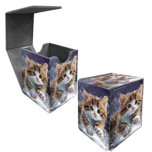 DIGTIALL Card Deck Box Trading Cards with Strong Magnet Cute