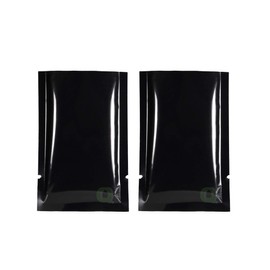 QQ Studio Multi Color Glossy Food Safe Confectionery Dessert SlickSeal™ Flat Bag with Tear Notch (200 Black, 4" x 6")