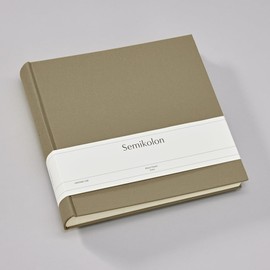 Semikolon 370100 Photo Album Classic Event – 24 x 23 cm – 60 Cream Pages for Approximately 60 Photos – Fango Beige