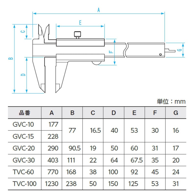 Niigata Seiki SK Silver M Type Standard Calipers 5.9 inches