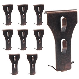 8Pcs Brick Hook Clips for Hanging No Drill Outdoors Brick Wall Hangers Fit Standard Size Brick 2-1/4" to 2-3/8" in Height Metal Brick Clamps for Pictures Outside Home Decor