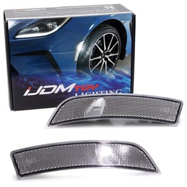 iJDMTOY OEM-Spec Clear Lens White LED Bumper Side Marker Light Kit Compatible With Subaru 2022-up BRZ, Compatible With Toyota 2022-up GR86, Replace OEM Amber LED Front Sidemarkers