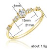 4mm 14K Gold Plated CZ Wedding Bands for Women Dainty