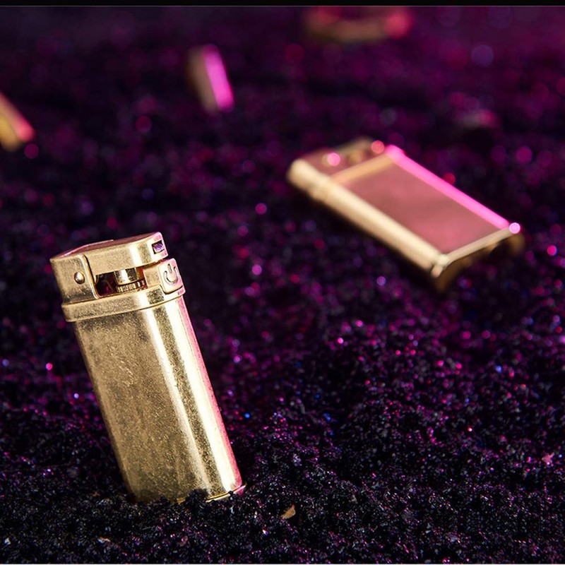 Laicengo Vintage Trench Lighter Kerosene Copper Lighter, Windproof Brass lighters