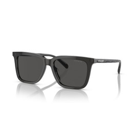Coach HC8385U Universal Fit Sunglasses, Transparent Dark Grey/Grey Solid, 54 mm