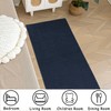 Ceneco Low Pile Rug,Navy Blue Rugs Living Room,Washable Short Pile