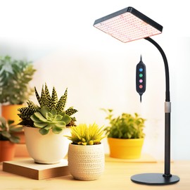 FECiDA FECiDA Grow Lights for Indoor Plants Full Spectrum, Desk Grow Light, 4/8/12 Hr Timer Table Top Houseplants Grow Lamp, 208PCS LEDs, 2000 Lumen, Bright Enough, 16"-24" Height Adjustable