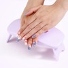 Huakaile Arm Rest for Nails Tech Purple, Foldable Manicure Hand