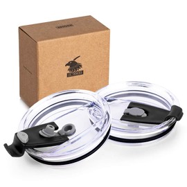 koodee 30 oz Tumbler Lids, Fits for 30Oz YETI Rambler, Ozark Trail and More, 2 Pack Spill-proof Lids,Covers for 30 Ounce Tumbler,Cup (White)