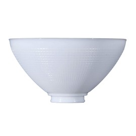 B&P Lamp 10 Inch Diameter I.E.S Style White Opal Glass Reflector Shade with Waffle Pattern Glass - Perfect Fit for Floor Lamps and Mogul Sockets
