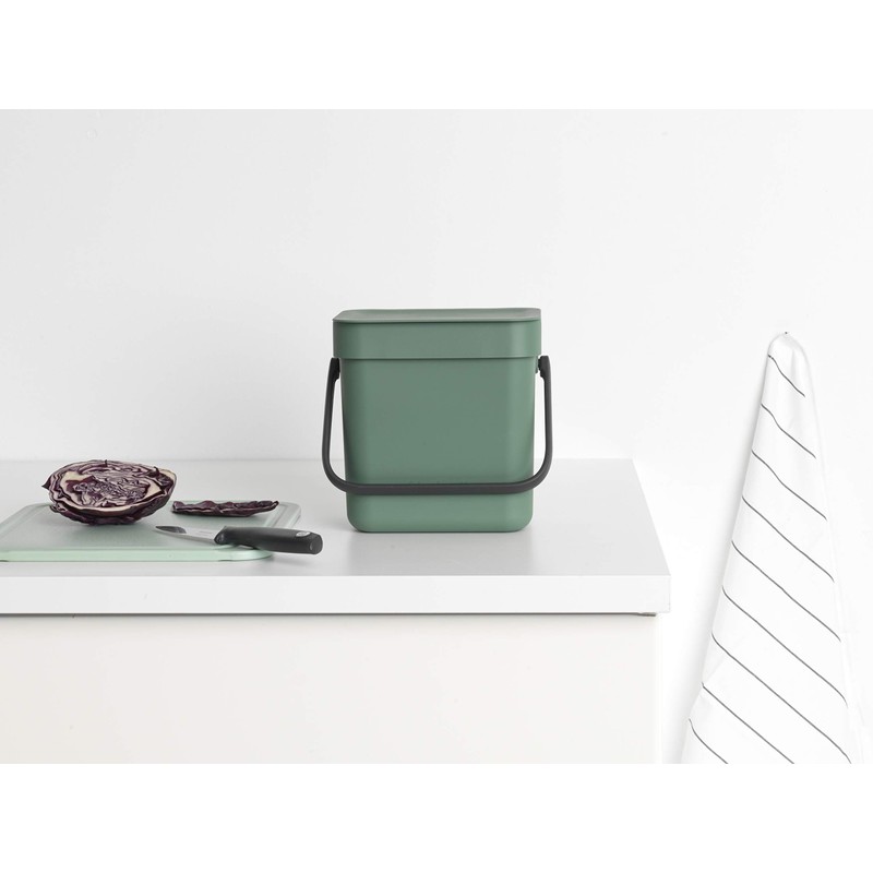 Brabantia Sort & Go Organic Bucket, Plastic, Fir Green, 3