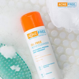 AcneFree AcneFree Oil-Free Acne Cleanser for Oily Skin and Acne Prone Skin Formulated with Benzoyl Peroxide 2.5%, helps Clear Blemishes and Nourish Skin, 8 Fl Oz (Pack of 3)