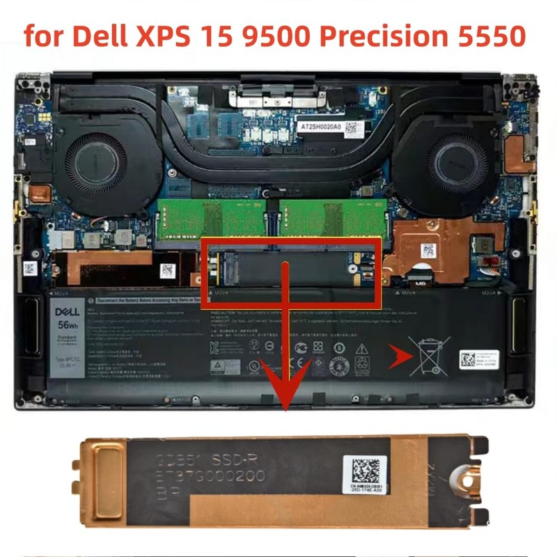 Slot 2 M.2 SSD Hard Drive Heatsink Cover with Thermal