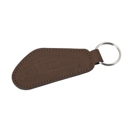 MZA Simson Brown Faux Leather Curved Keyring, brown
