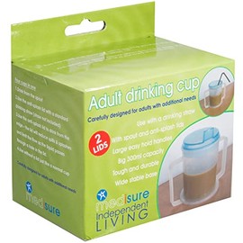 Adult Drinking Cup with Handles & Anti Spill Lids