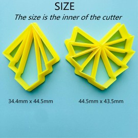 CHENRUI Set of 2 Diamond Polymer Clay Cutter, Art Deco Earring Clay Cutter
