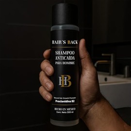 Shampoo Anticaída 300ml Sin Sulfatos Con Aceite Para Cabello Limpieza Suave HAIR’S BACK