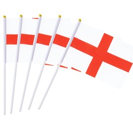 5 Pack England Mini HandHeld Stick Flag,Suitable For Various Holiday Parties,And National Flag Day.
