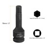 sourcing map 2pcs H11 (11mm) Hex Impact Bit Socket 1/2"